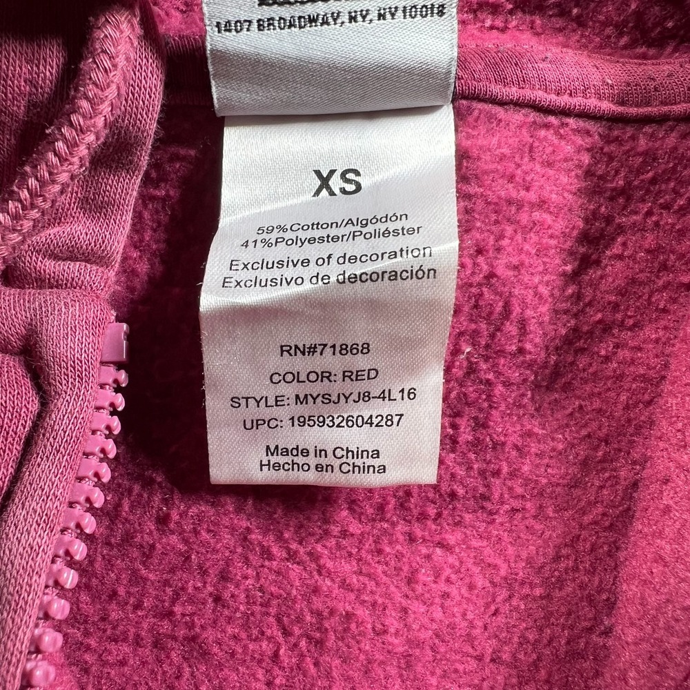 Disney Mickey & Friends Hoodie Womens XS Pink Patchwork Fleece Full Zip Hooded - Picture 11 of 13